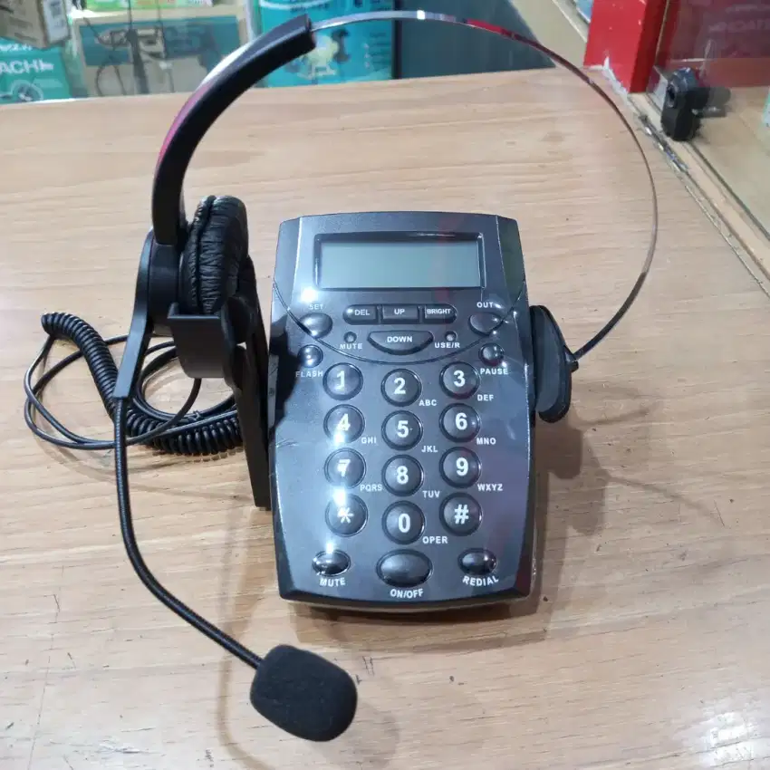 Telepon Operator Call Center Headset Phone Handsfree