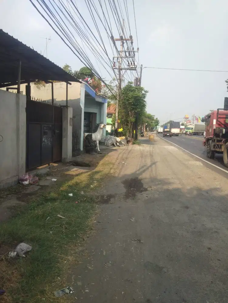 Dijual Tanah Bekas Garasi Bus / Truk Nol Raya Trosobo SHM NEGO Keras