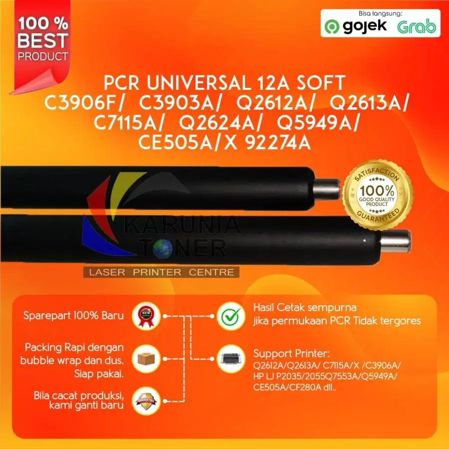 PCR 12A Q2612A for use in Lj 1010 1020 CANON303 CANON LBP2 Berkualitas