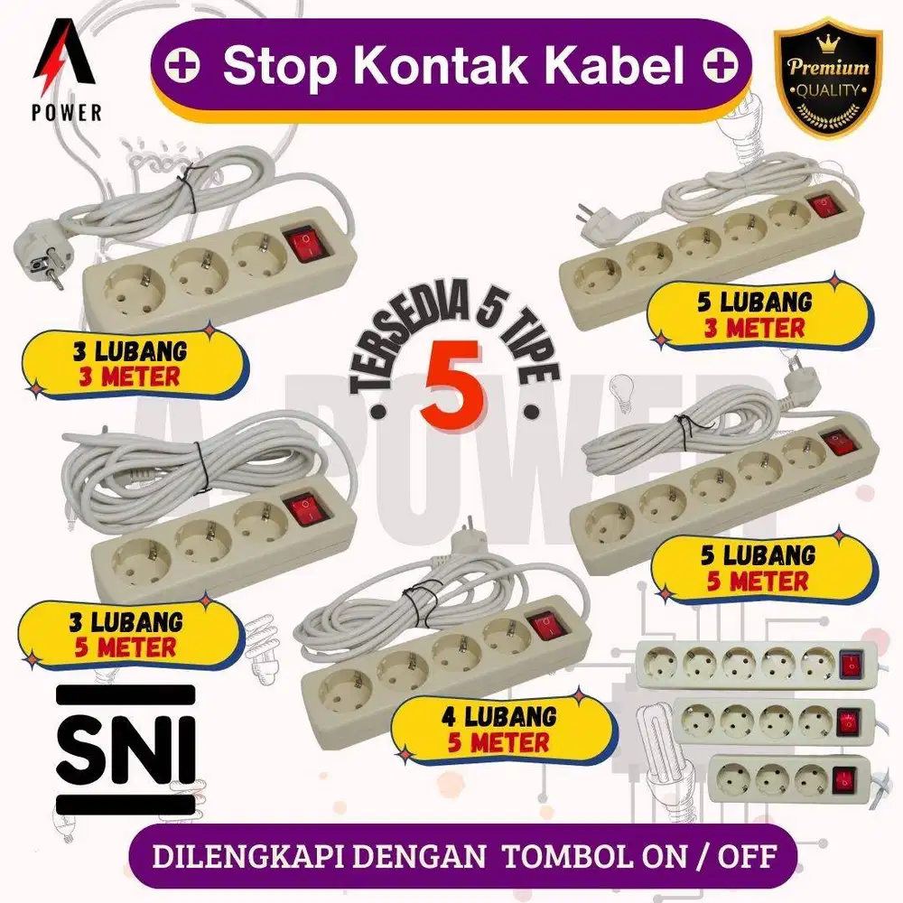 Stop Kontak Kabel Colokan | 3m 705