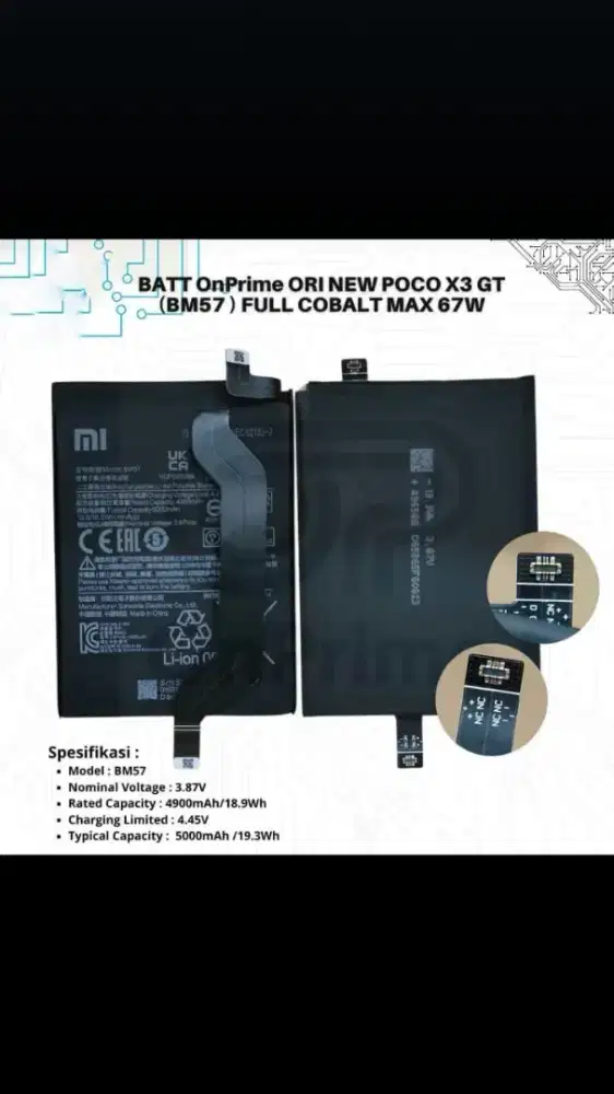 Jual Baterai ganti baterai Poco x3 GT Langsung pasang Bisa di tunggu