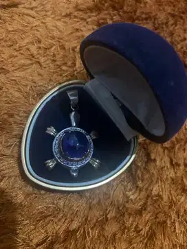 Liontine perak blue safir afrika