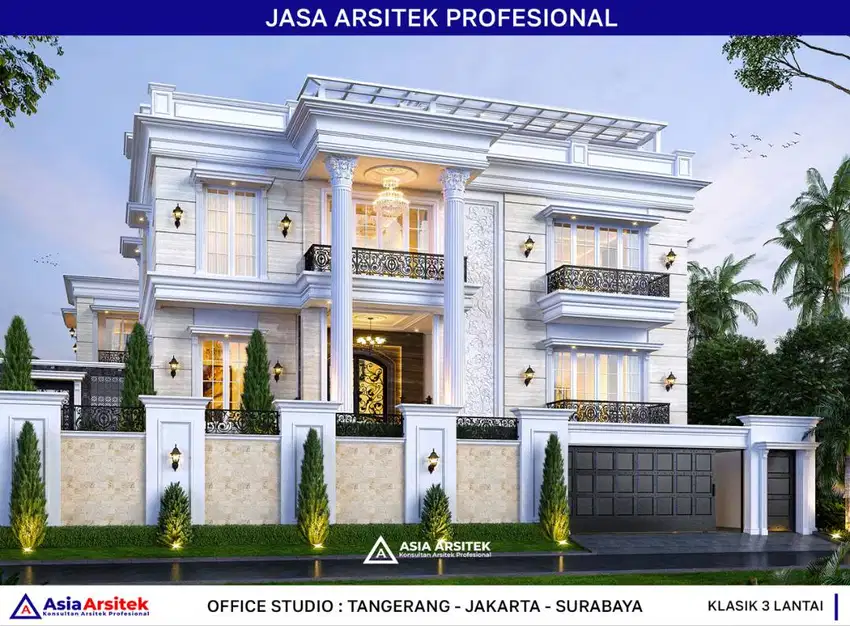 Jasa Arsitek Desain Gambar Rumah di Jakarta Utara Desain Rumah 1188 m2