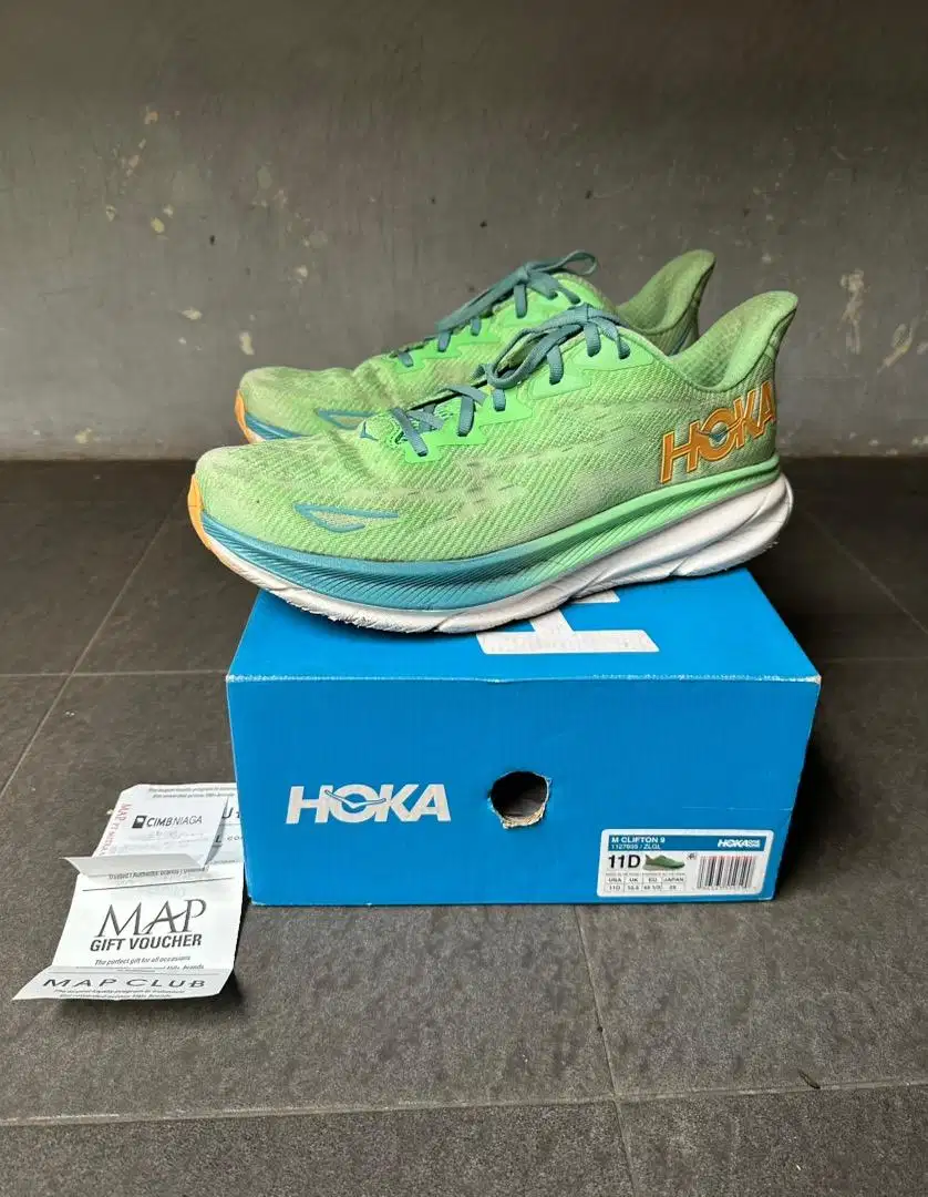 Sepatu Running Hoka Clifton 9 Size 45 1/3