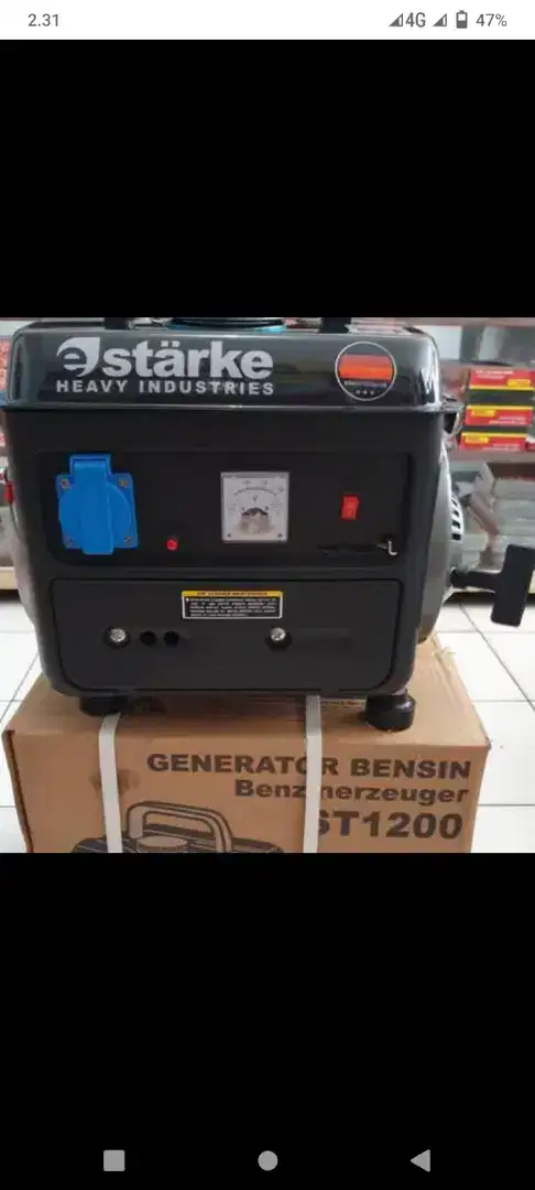 Genset starke 2 tak tipe 1200 650watt