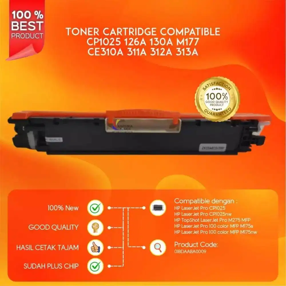 Toner cartridge Compatible for HP CE310A/311A/312A/313A: U Berkualitas