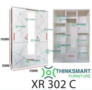 Lemari Baju Besi Sliding XR-325 - Lemari Baju Sliding - Lemari Baju 3