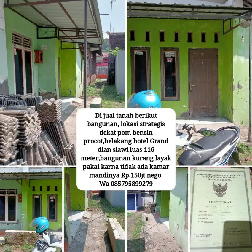 Jual tanah berikut bangunan