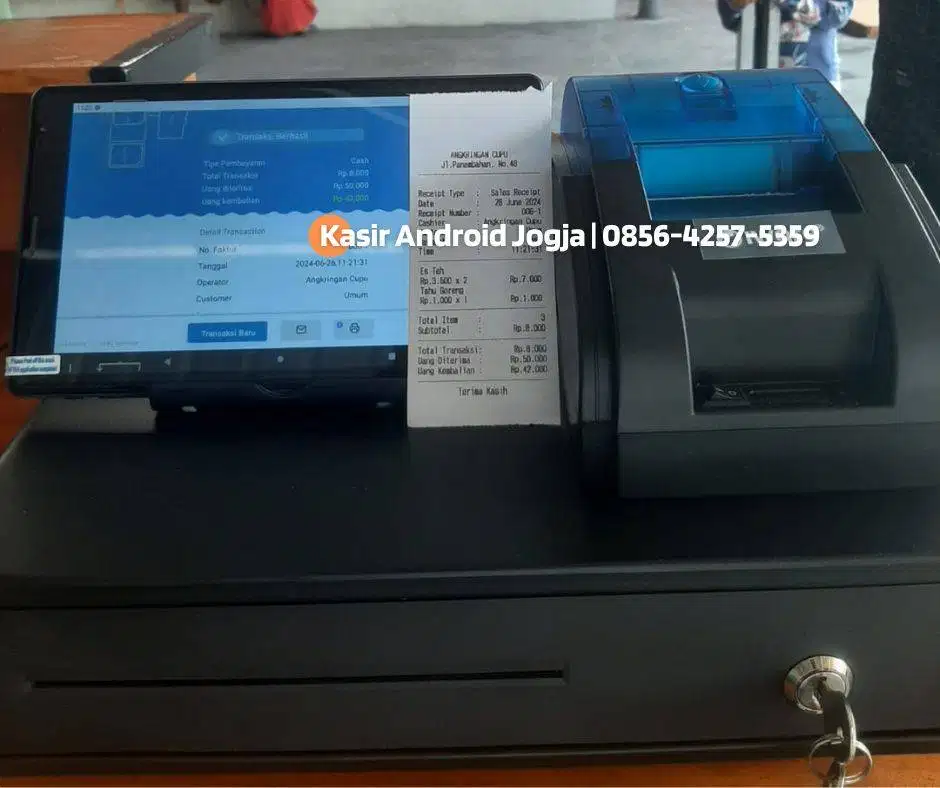 Paket MESIN KASIR ANDROID, TOKO/CAFE GRATIS TRANING