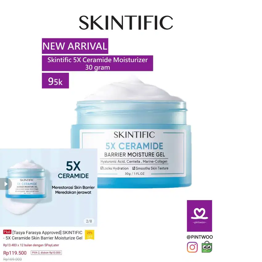 skintific 5x ceramide moisturizer 30gr BNIB New Segel