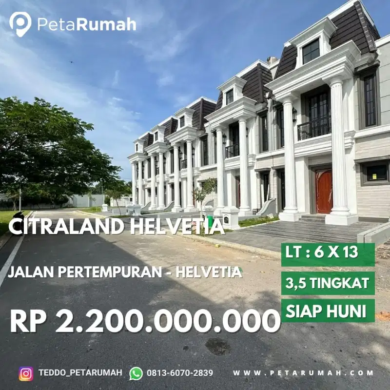 villa siap huni citraland helvetia daerah brayan