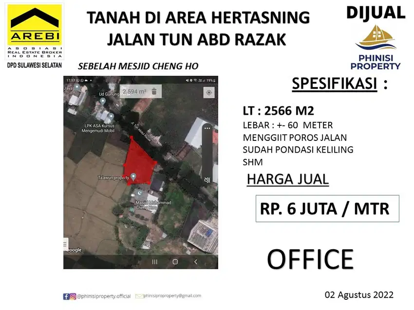 DIJUAL TANAH DI POROS JALAN TUN ABD RAZAK HERTASNING