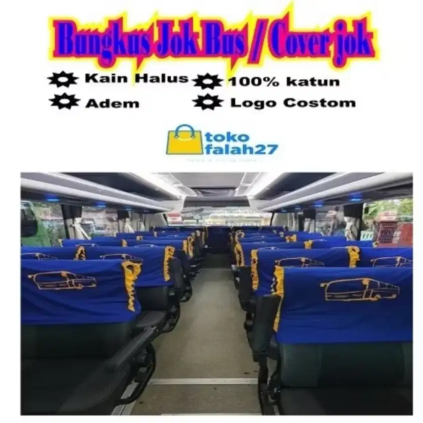 Sarung jok bus/cover jok bus/sarung jok bus besar/sarung jok medium