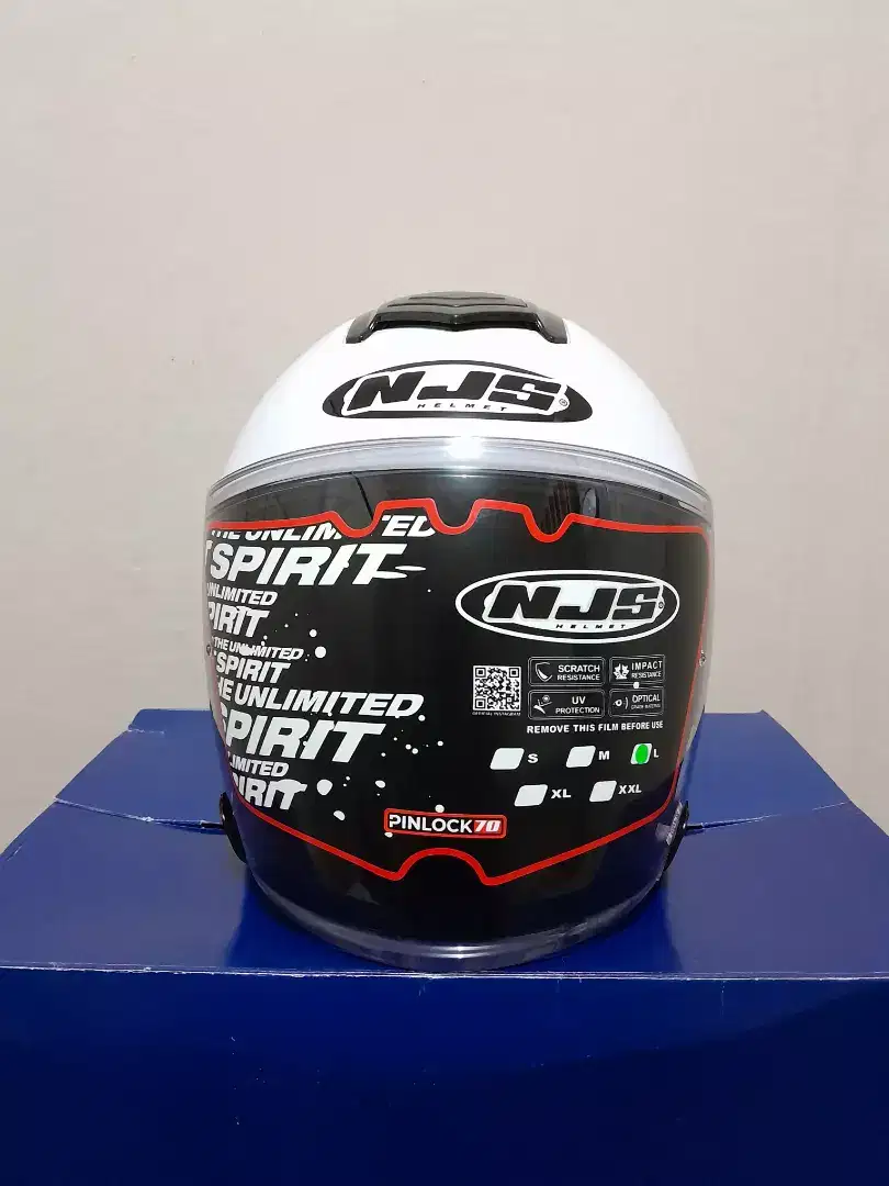 Helm NJS Kairoz Solid White Size L