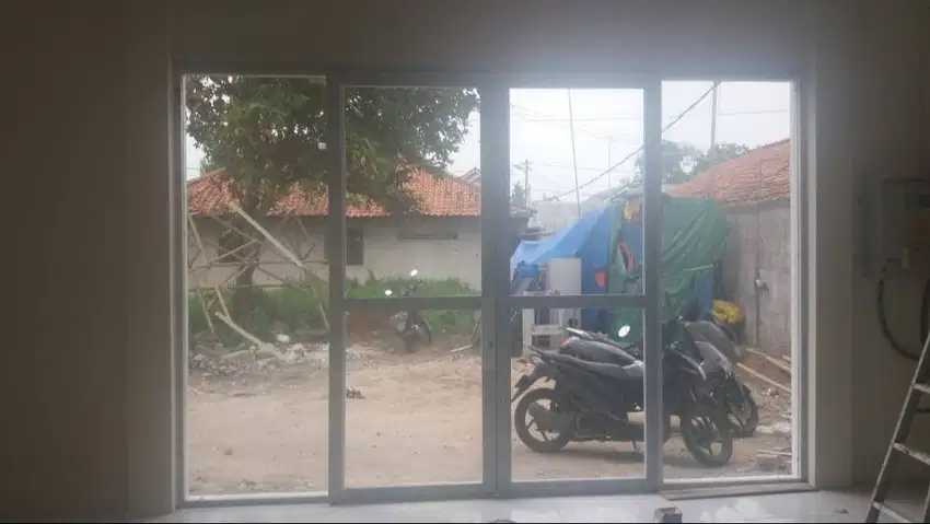 Pasang Gypsum  Untuk Kantor Kusen Alumunium + Pintu + cat + kaca