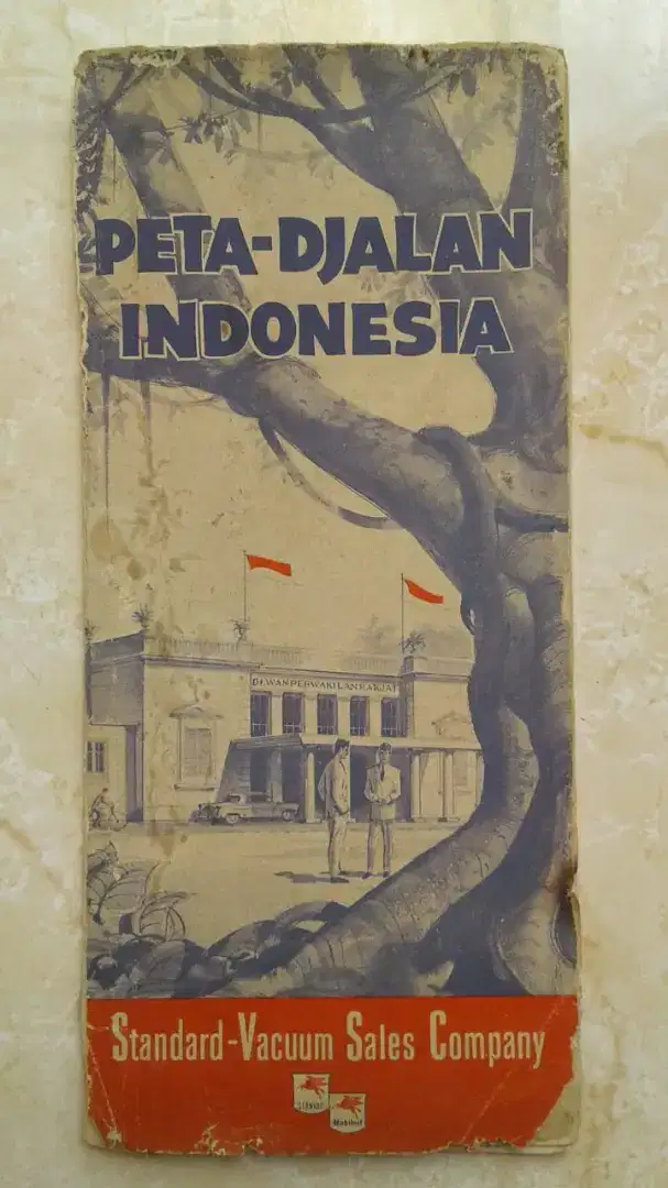 PETA DJALAN INDONESIA MOBILOIL 1958