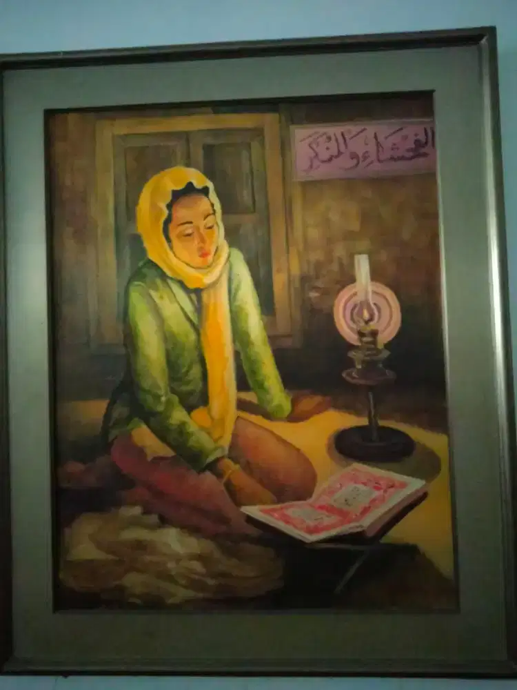 Lukisan Wanita mengaji