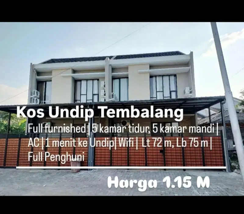 DIJUAL KOST 2 LANTAI DEKAT UNDIP