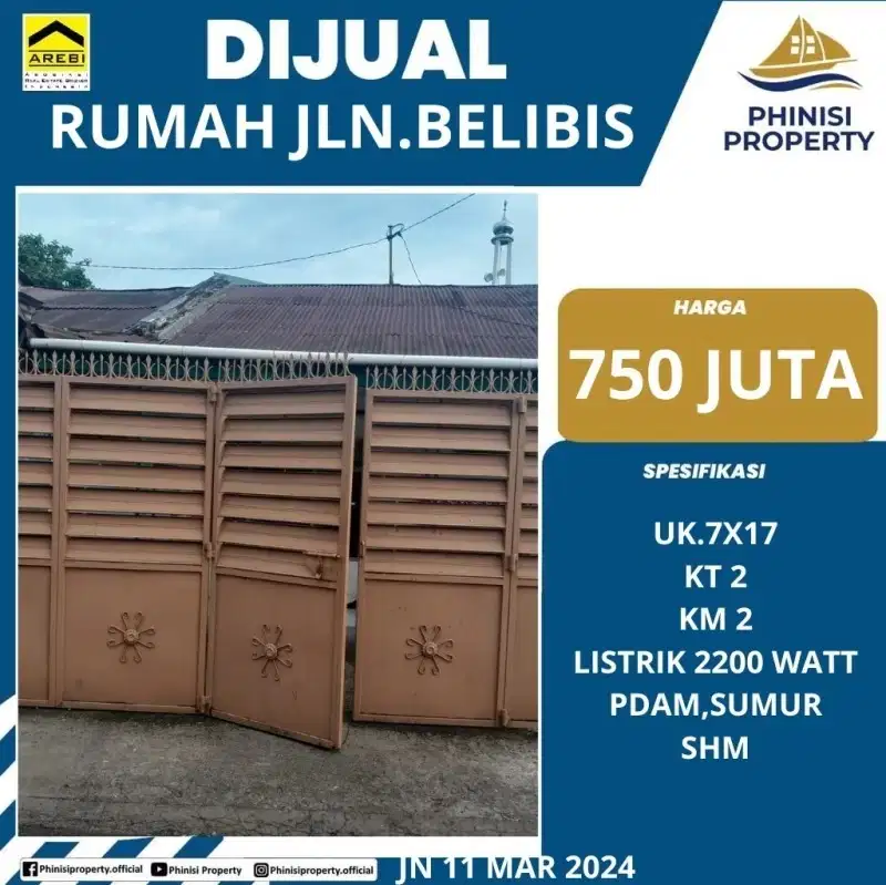 DIJUAL RUMAH DI JALAN BELIBIS TENGAH KOTA MAKASSAR