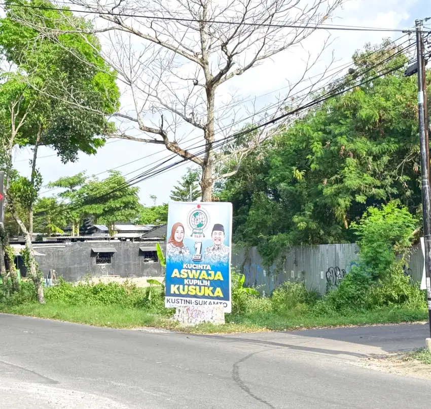 Tanah Tepi Jalan Aspal Dekat  RS Hermina Yogya