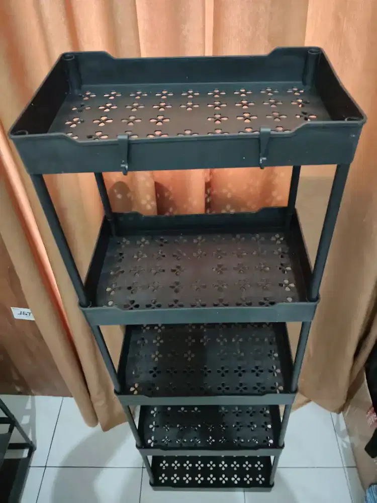 Rak Troli Serbaguna 5susun Bhn plastik Tebal Awet&kokoh Uk.35x22x107cm