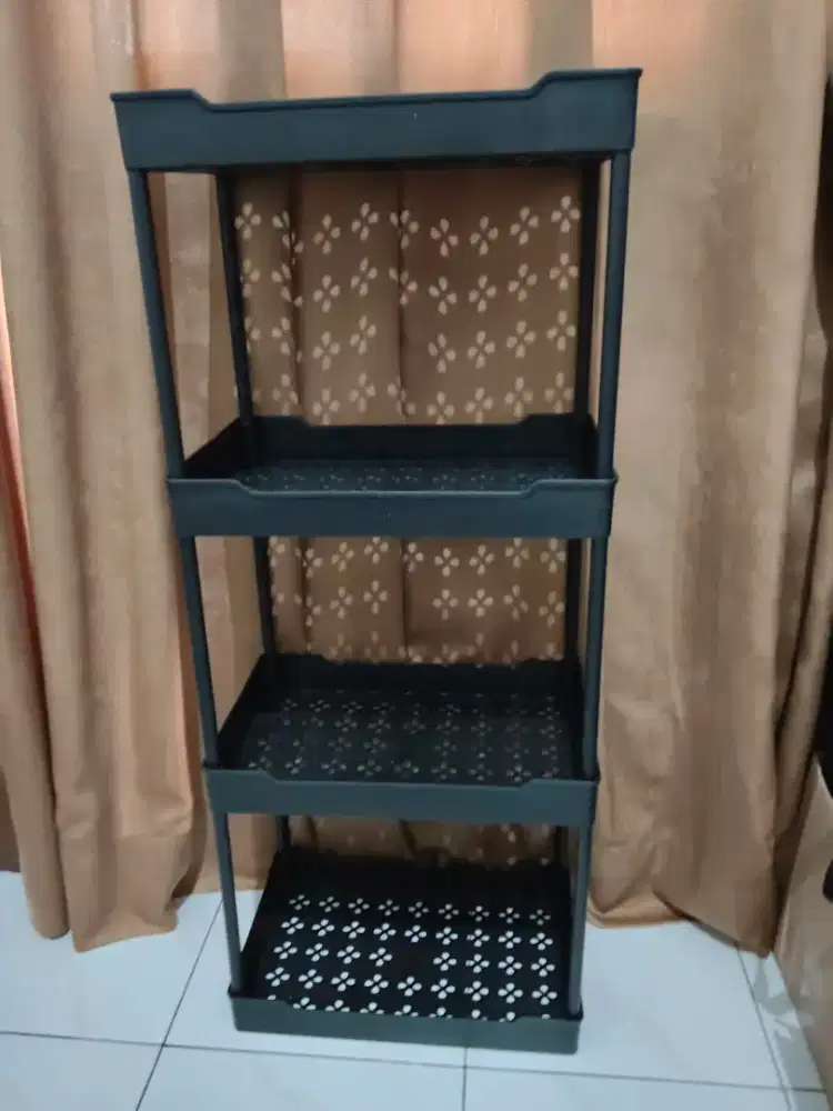 Rak Serbaguna 4susun Bhan plastik Tebal Awet&kokoh Uk.35x22x87cm
