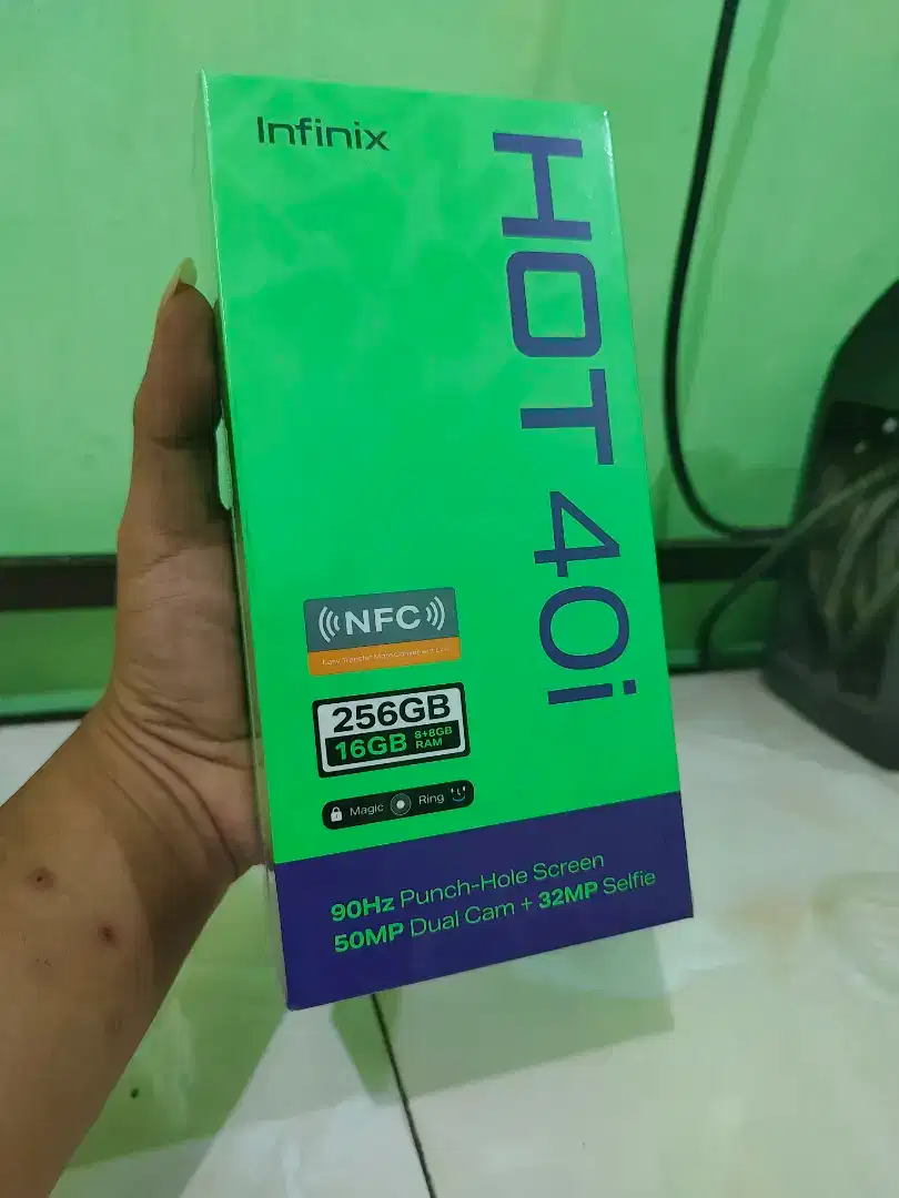 Infinix Hot 40i RAM 8+8/256 GB NEW GARANSI RESMI FULL 1 TAHUN