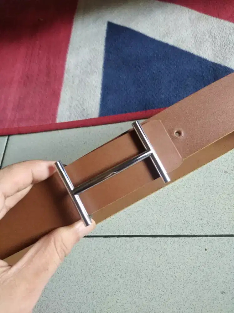 Belt Hermes kulit asli kepala stanles