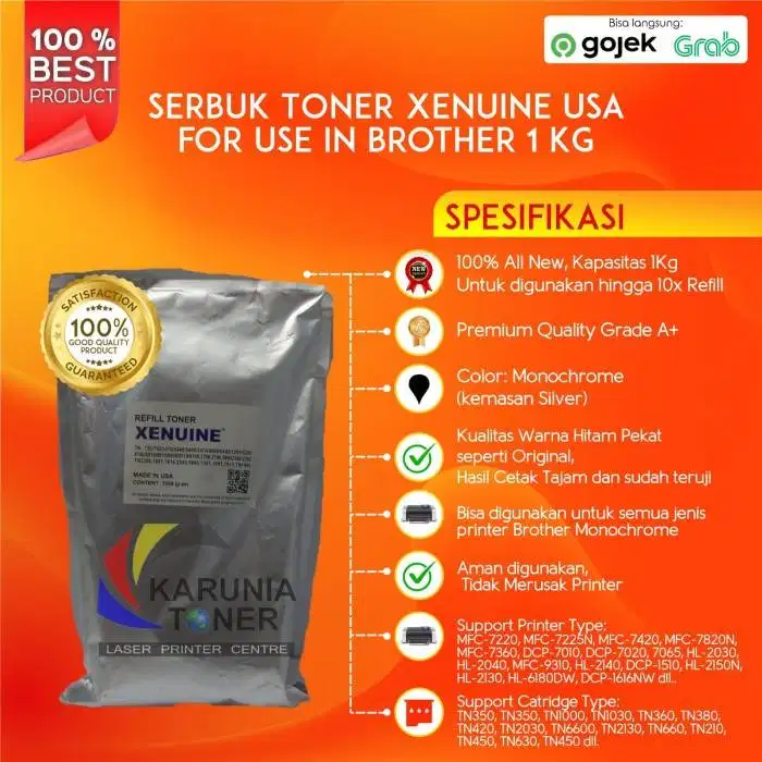 Serbuk Toner Brother Universal Kemasan 500gram For Use In Berkualitas