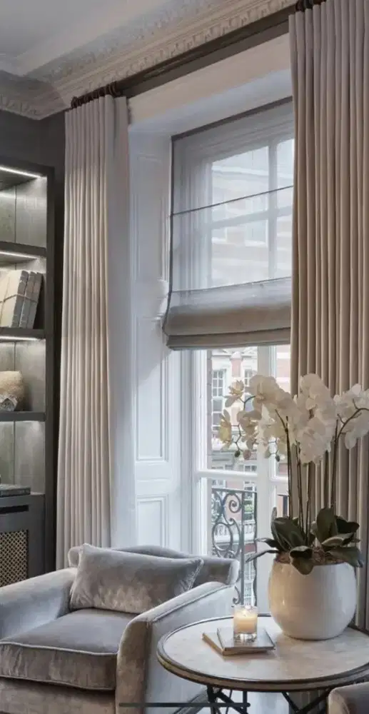 Pasang gordyn gorden murah vertikal roll blind jasa wallpaper dinding