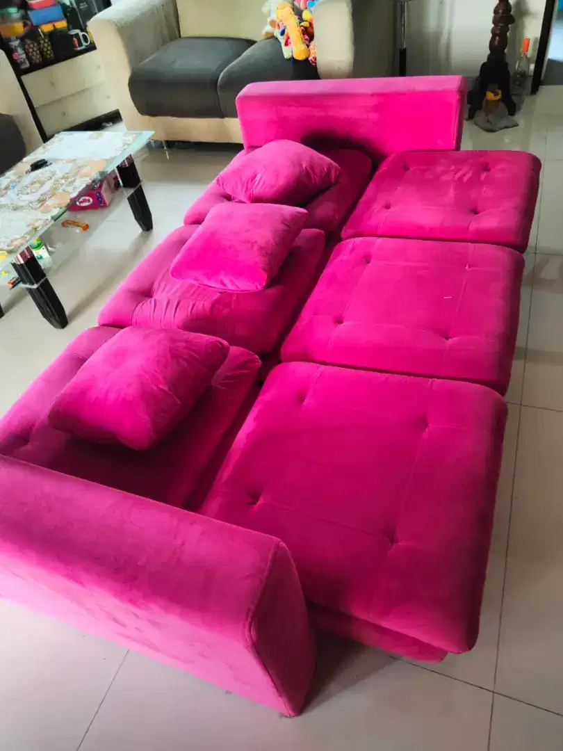 Sofa bed pink bisa kirim