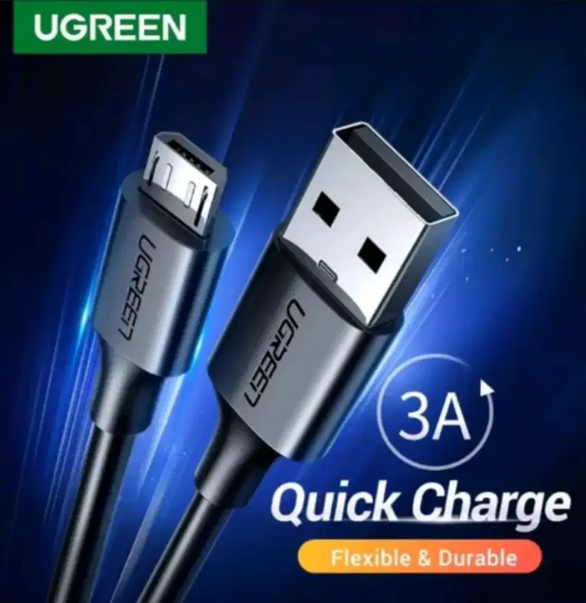 Ugreen USB 2.0 ke microUSB / Type C QC 3.0 18W 3A Panjang 1m Ori