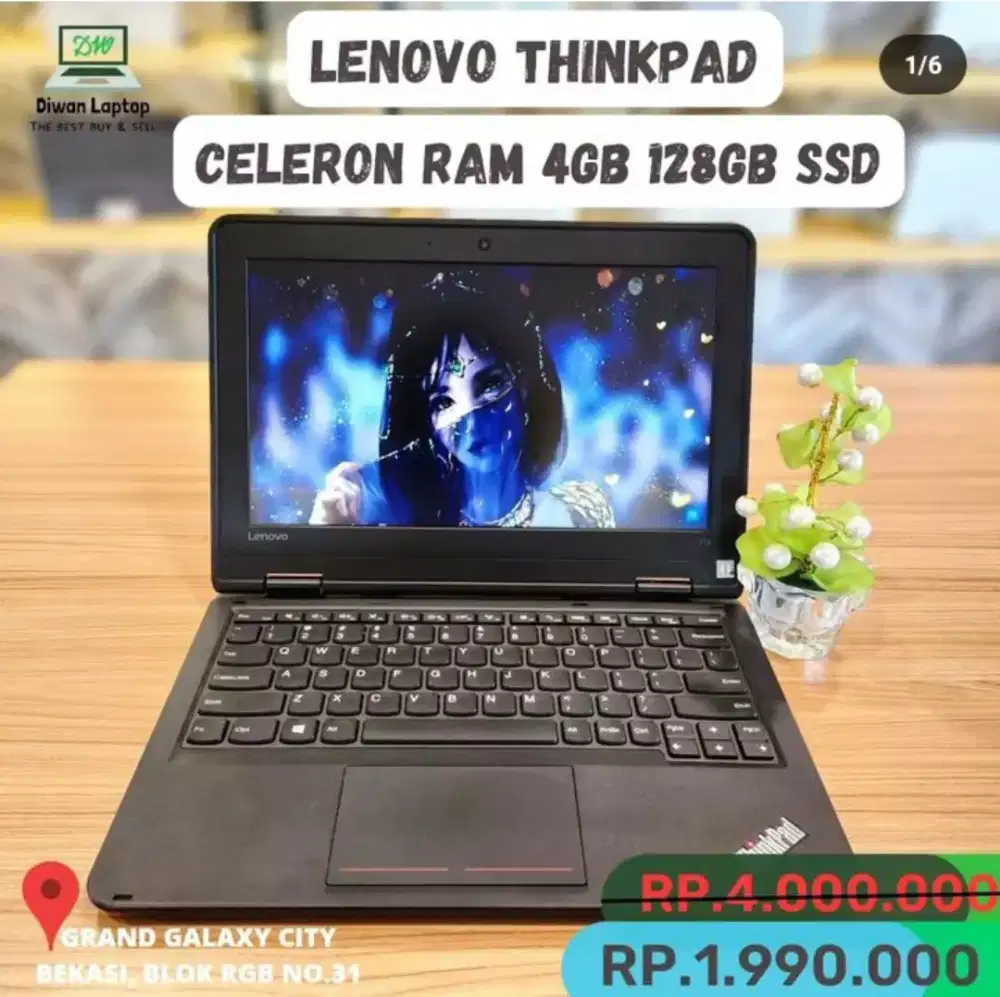 LAPTOP 1JTANN!! LENOVO THINKPAD SUDAH SSD! MULUS NO MINUS SIAP PAKAI