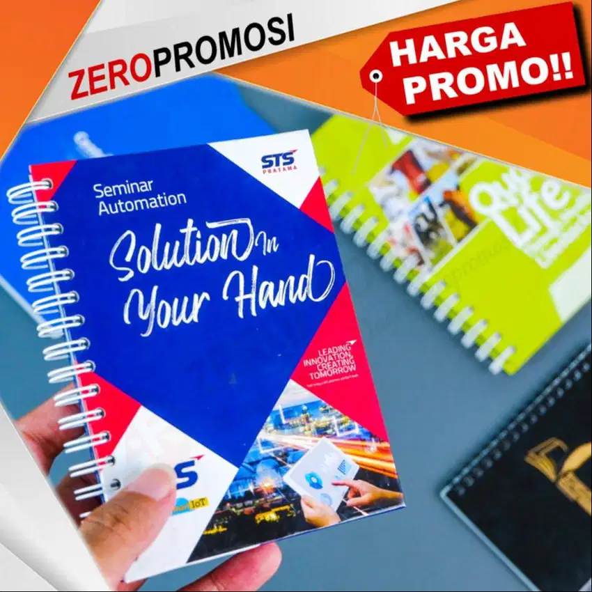 Cetak Memo Agenda Custom Hard Soft Cover Promosi