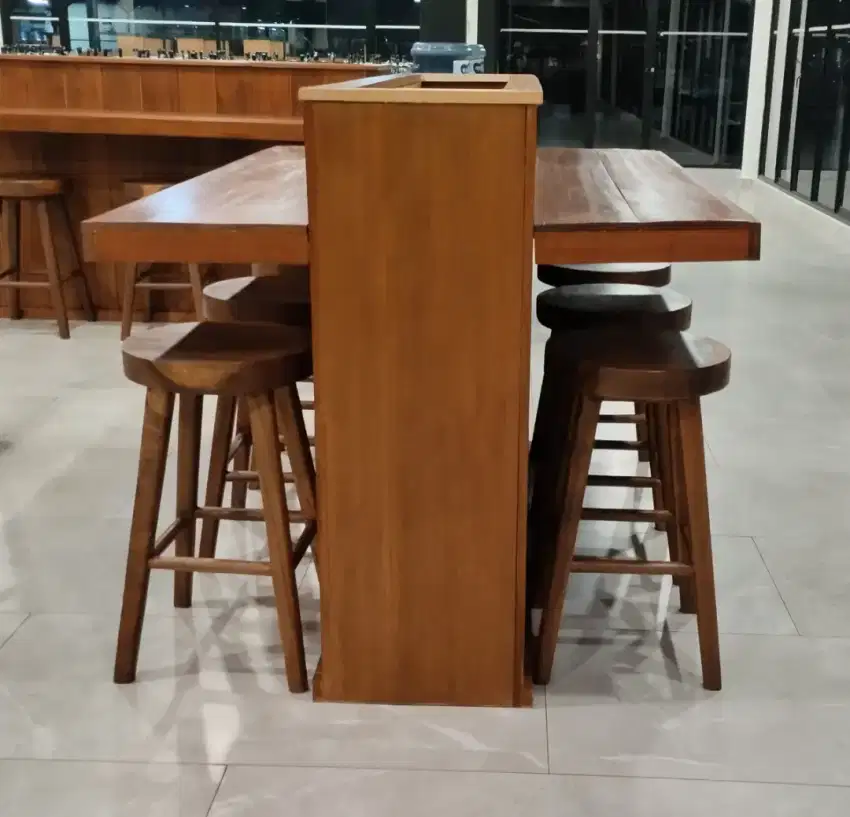 Set Meja Bar bahan Multiplek atau Kayu Solid