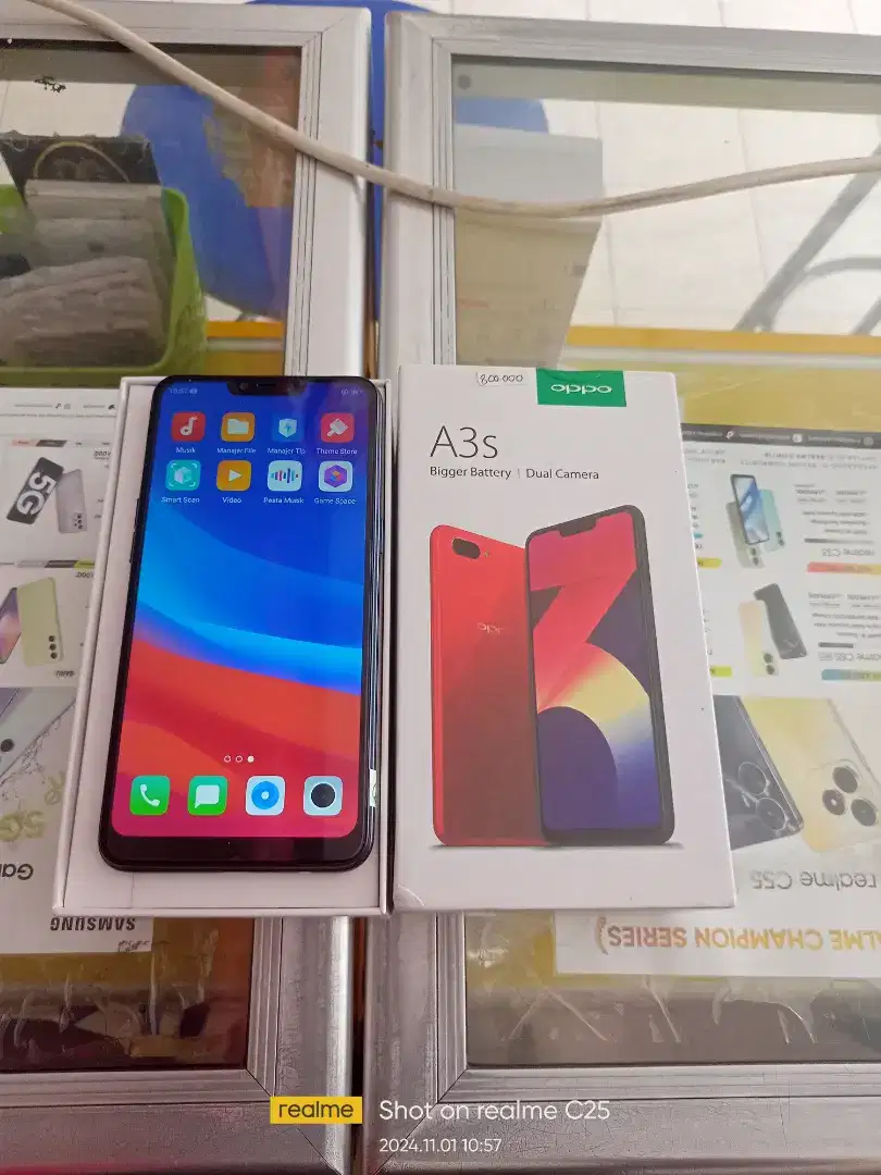 Bekas! Oppo A3s Ram 6/128gb lengkap normal mulus bisa TT