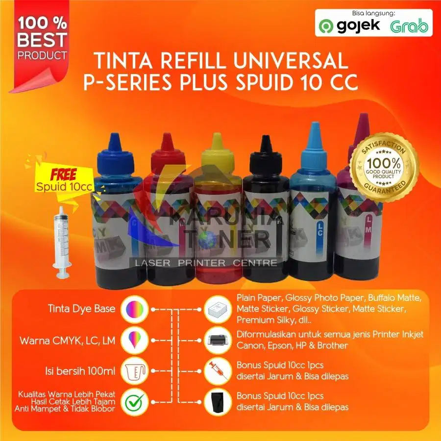 Tinta DYE P-Series 100 ML For HP Deskjet GT5820 GT 5820 GT52 GT51 NEW