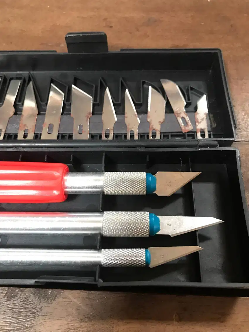 Hobby Knife Set 13 pcs - Pisau Ukir Pahat Kayu Set-cutter