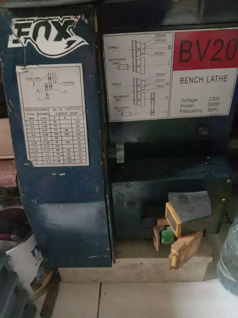 mesin bubut BV20 bench lathe
