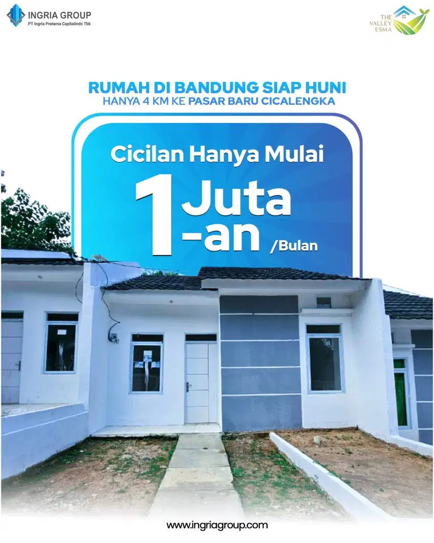 Dijual cepat Rumah Subsidi Pemerintah di cicalengka dkt pabrik kahatex