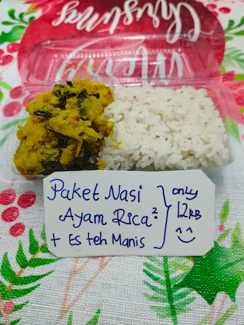 Paket Nasi Ayam Rica + Es Teh Manis Murah