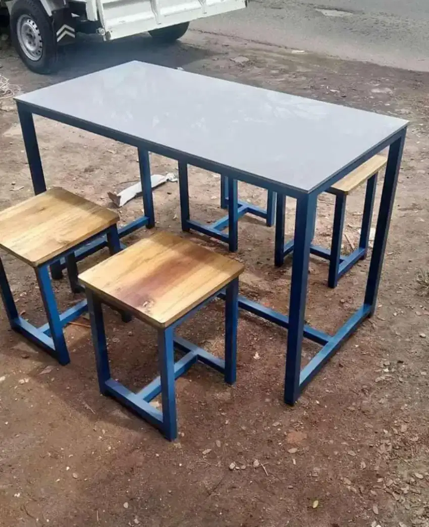 MEJA CAFE BESI HOLO, MEJA MAKAN, BEBAS CUSTOMN