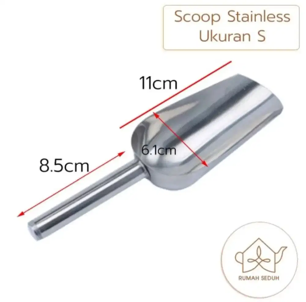 Sekop Es Batu Kristal Stainless