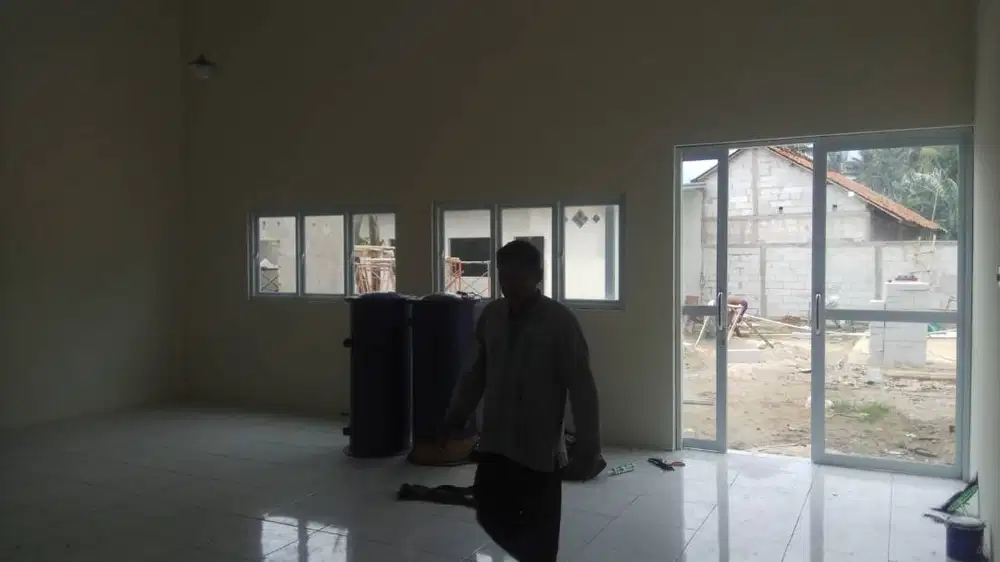 Pasang Kusen Alumunium + Pintu+ Cat Untuk Kantor