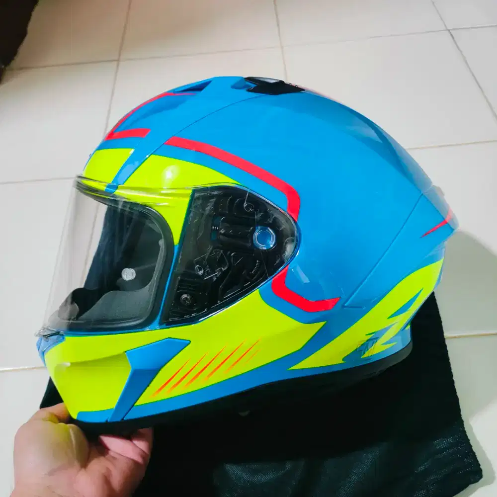 Helm Airoh Valor Biru Size XL (fit L) Mulus Cuma 3x pakai