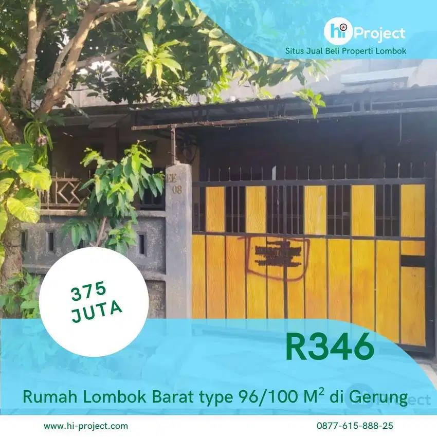 Rumah Lombok Barat type 96/100 M² di Gerung R346