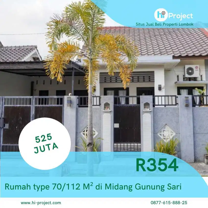 Rumah type 70/112 M² di BTN Permata Biru Residence Gunung Sari R354