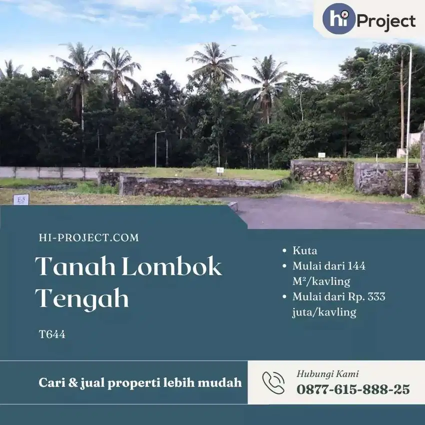 Tanah Kavling Lombok tengah Sakura residence di Kuta T645