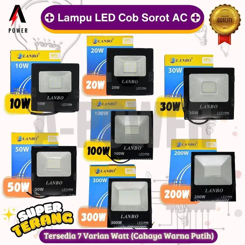 Lampu LED Cob Sorot AC 50W (Putih)