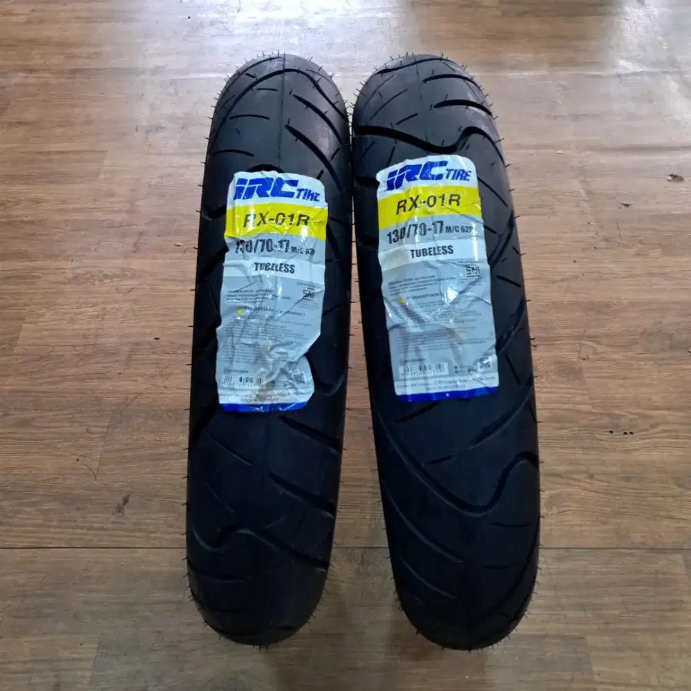 IRC RX01R T/L 130/70 -17 M/C 63P (FREE PASANG & PENTIL)